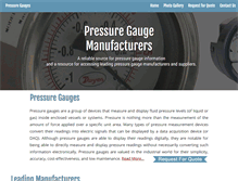 Tablet Screenshot of pressure-gauges.com